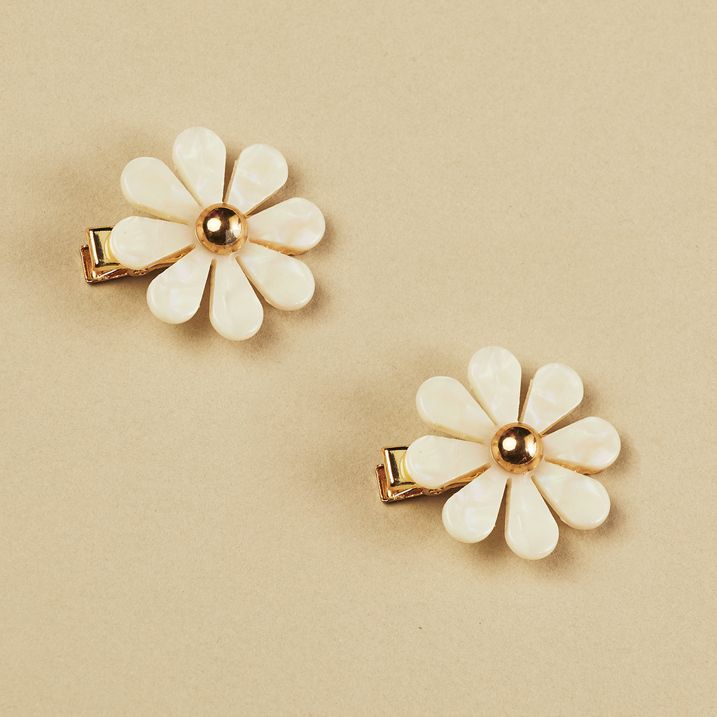 Flower Hair Side Set with Hair Pin and Big Brass Daisy – rachelpfeffer