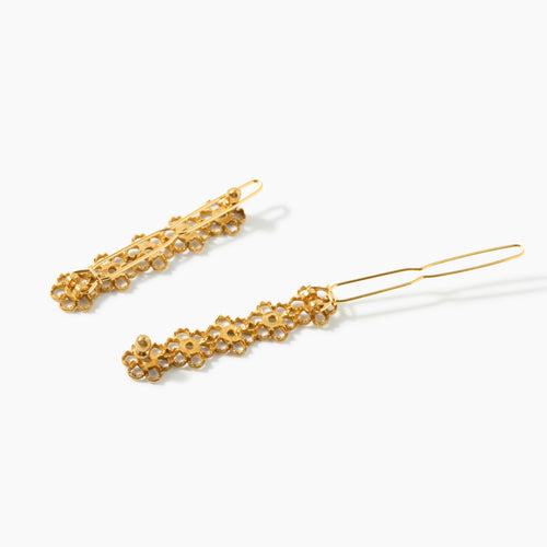 Kathleen Flowers Barrette Set