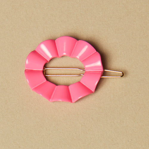 Neon Pink Lily Barrette