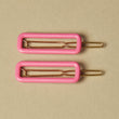 Neon Pink Madeline Barrette Set