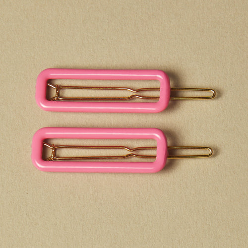 Neon Pink Madeline Barrette Set