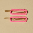 Neon Pink Madeline Barrette Set