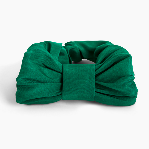 Silk Madison Scrunchie - Emerald