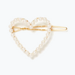 Amelie Pearl Heart Barrette