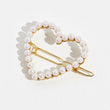 Amelie Pearl Heart Barrette