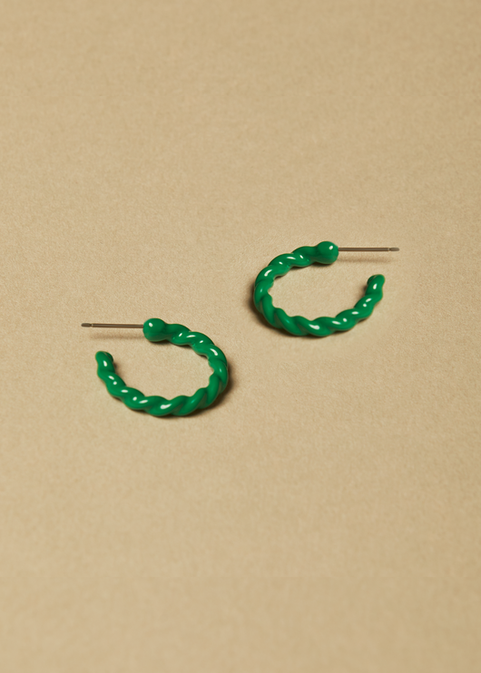 Emerald Hailey Hoops - Mini