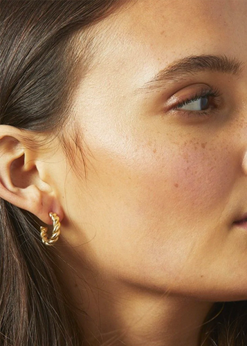 Emerald Hailey Hoops - Mini