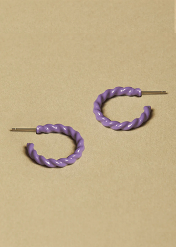 Lavender Hailey Hoops - Mini
