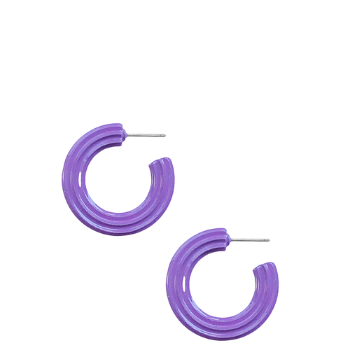 Lavender Zoe Hoops - Large - Imperfect