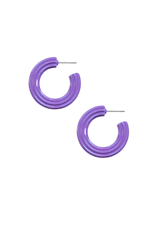 Lavender Zoe Hoops - Large - Imperfect