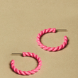 Neon Pink Hailey Hoops - Large