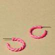 Neon Pink Hailey Hoops - Mini