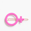 Neon Pink Lady Barrette - Imperfect