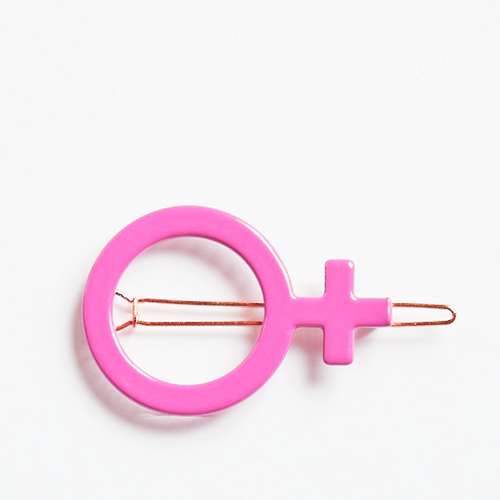 Neon Pink Lady Barrette - Imperfect