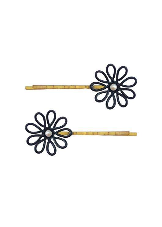 Noir Genevieve Bobby Pin Set