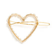 Amelie Pearl Heart Barrette