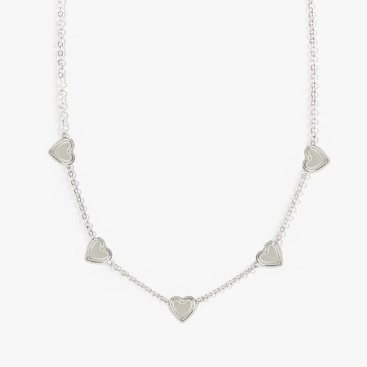 Sterling Silver Designer Style Beaded Station Necklace - TDN Stores